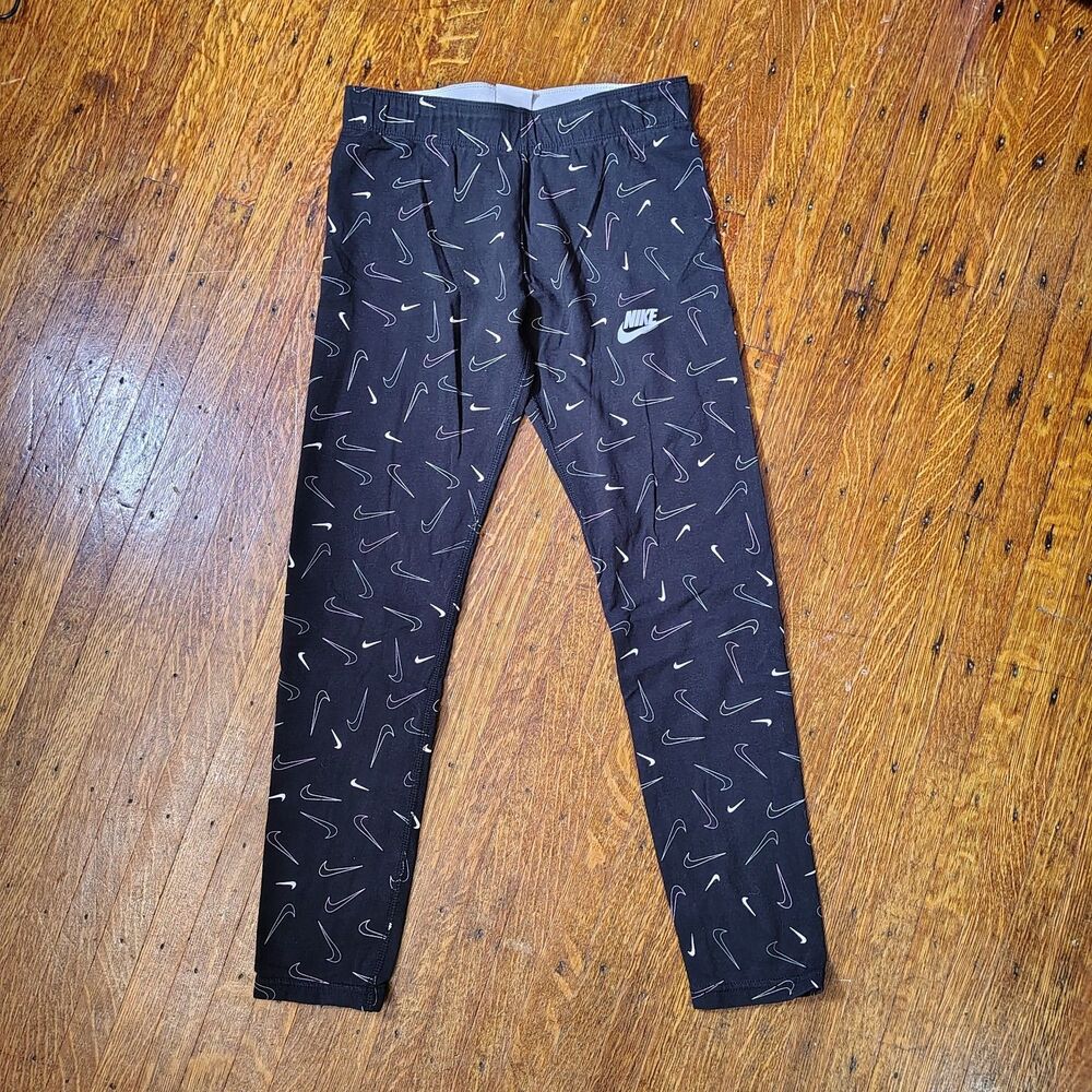 Nike Girls Leggings Swoosh All Over Size XL/T664